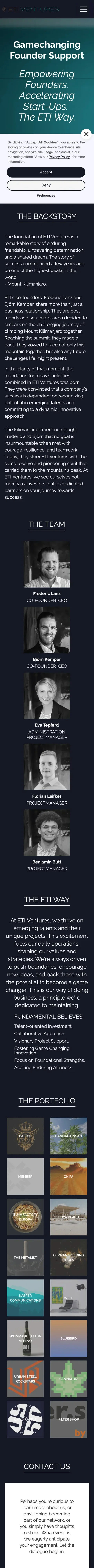 Eti Ventures mobile — eti-ventures.com